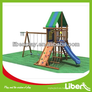 Woods Series equipo de juegos al aire libre de madera a la venta LE.MZ.013 niños juguete